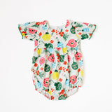 Quinn Poplin Romper in Vintage Ornament