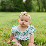 Puff Baby Romper in Shamrock