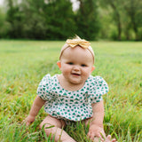 Puff Baby Romper in Shamrock