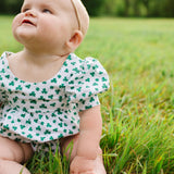 Puff Baby Romper in Shamrock