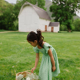 Olivia Dress in Green Daisy