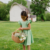 Olivia Dress in Green Daisy