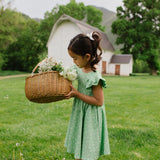 Olivia Dress in Green Daisy