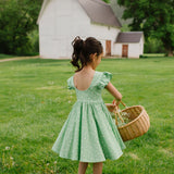 Olivia Dress in Green Daisy