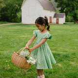 Olivia Dress in Green Daisy