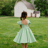 Olivia Dress in Green Daisy