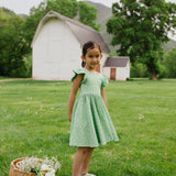 Olivia Dress in Green Daisy