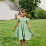 Olivia Dress in Green Daisy