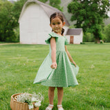 Olivia Dress in Green Daisy