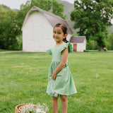 Olivia Dress in Green Daisy