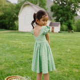 Olivia Dress in Green Daisy