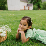 Olivia Dress in Green Daisy