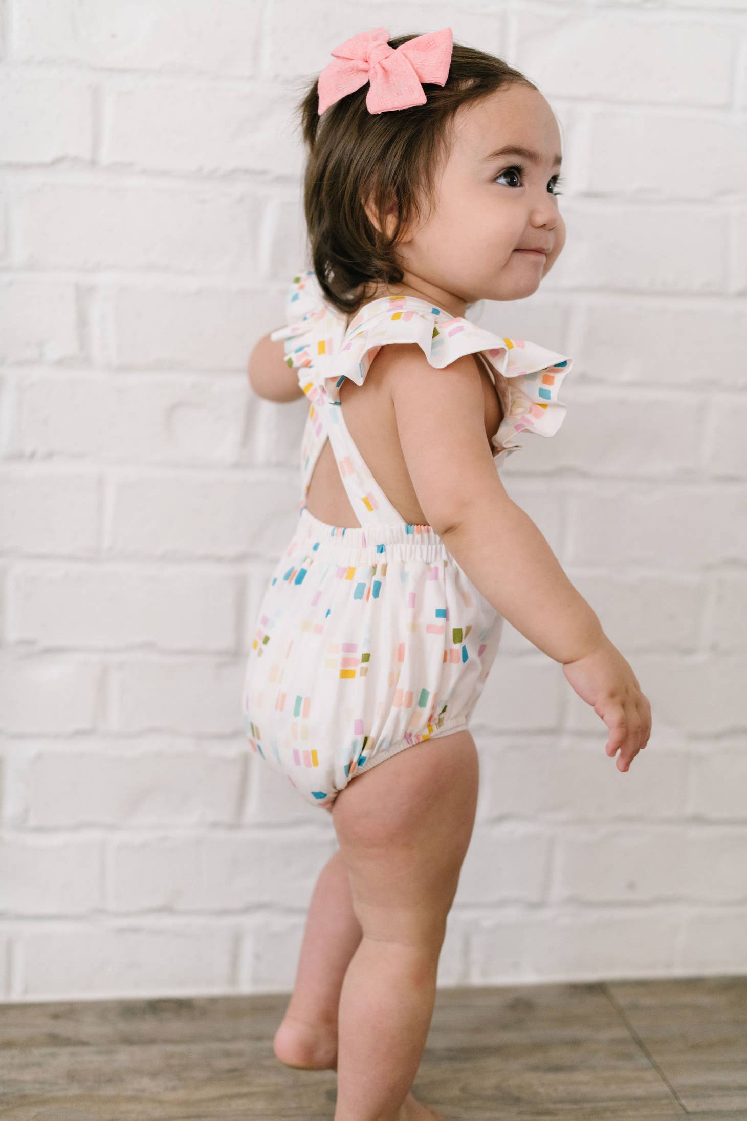 Emmy Romper in Cobble Stone