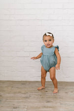 Load image into Gallery viewer, Amelia Romper in Dusty Blue
